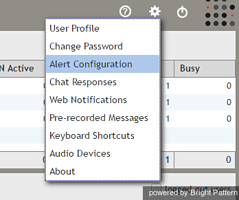 Navigating to the Alert Configuration settings